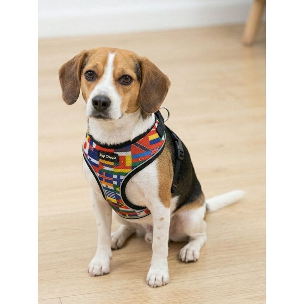 Pet Reflective Harness Vest - Flags